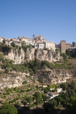 İspanya, otonom bölgelerinden Castilla la Mancha Cuenca Ortaçağ şehirler