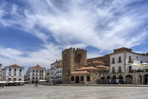 Hermosa ciudad medieval de Cáceres en Extremadura — Foto de Stock