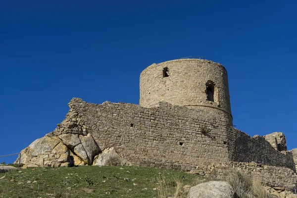 Restos Antigo Castelo Aldeia Jimena Frontera Espanha — Fotografia de Stock