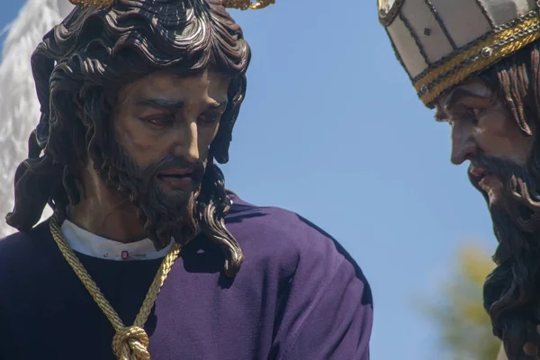 Ježíš Před Kaifáše Bratrství San Gonzalo Svatý Týden Seville — Stock fotografie