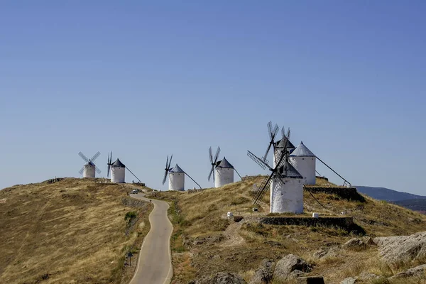 Windmills of Castilla la Mancha where was inspired the book of Don Quijote, Spain