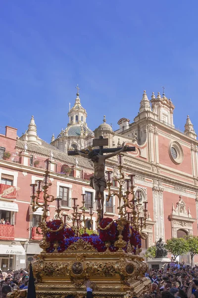 Stilla veckan i Sevilla, brödraskap av san bernardo — Stockfoto