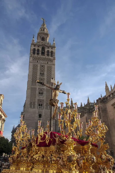 Fraternité Soif Semaine Sainte Séville Jésus Sur Croix — Photo