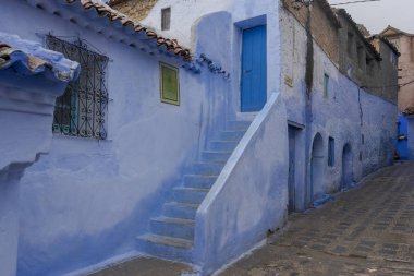 Güzel şehir Chefchaouen Kuzey Fas köşeleri