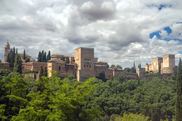 Beautiful View Largest Monument Andalusia Alhambra Granada — Stock Photo, Image