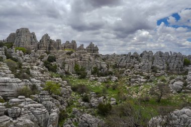 Endülüs 'ün Malaga ilindeki Torcal of Antequera doğal alanı