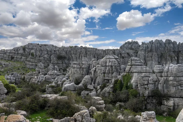 Naturalne Miejsce Torcal Antequera Prowincji Malaga Andaluzja — Zdjęcie stockowe