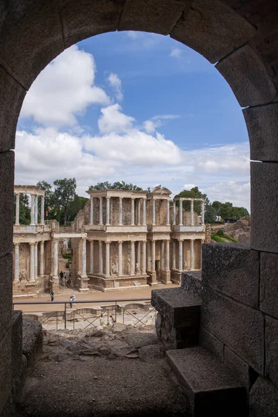 Beau Théâtre Romain Dans Ville Mérida Estrémadure — Photo