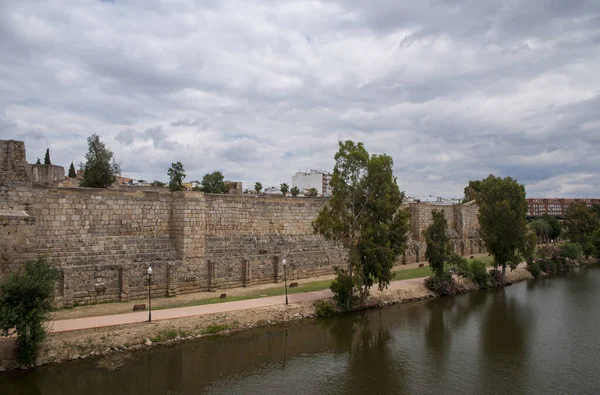 Muro Antiga Alcazaba Mérida Espanha — Fotografia de Stock