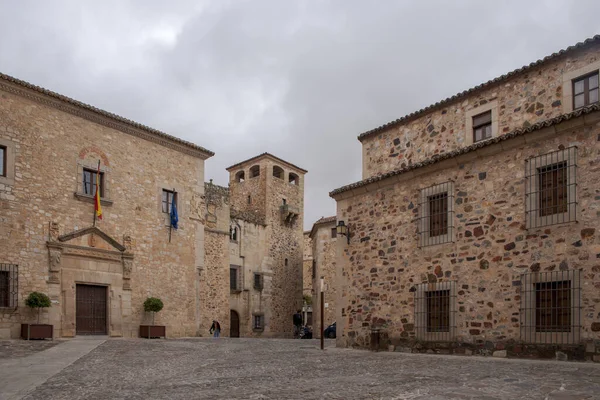 Schöne Mittelalterliche Stadt Caceres Extremadura — Stockfoto