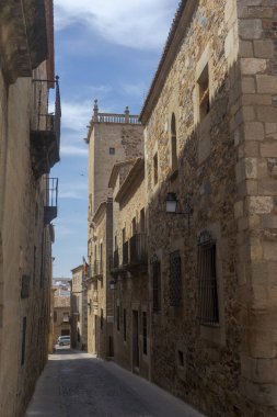 İspanya 'nın tarihi ve eski Caceres kasabası