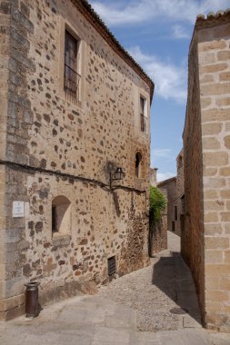 İspanya 'nın tarihi ve eski Caceres kasabası