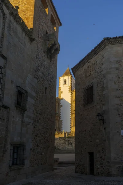 Spanya Nın Tarihi Eski Caceres Kasabası — Stok fotoğraf