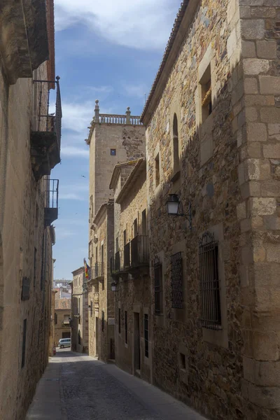 Spanya Nın Tarihi Eski Caceres Kasabası — Stok fotoğraf