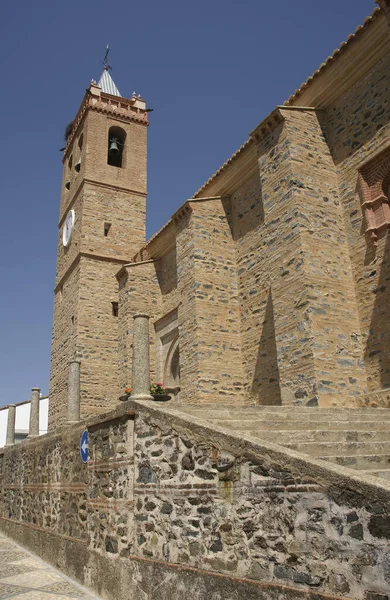 street of the Church of San Martin in Almonaster la Real, Huelva