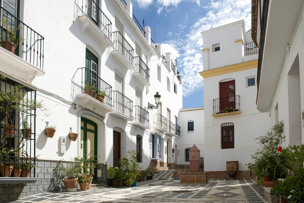 Street in the municipality of Competa in the province of Malaga