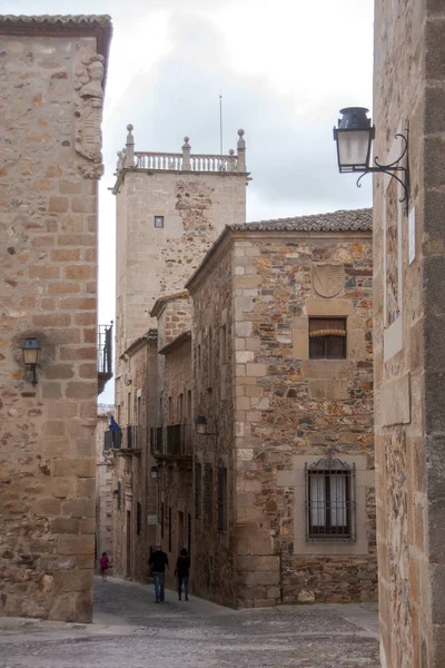 Ταξίδι Στην Όμορφη Μεσαιωνική Πόλη Της Caceres Ισπανία — Φωτογραφία Αρχείου