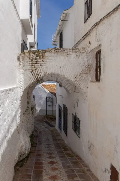 Οδός Στο Δήμο Comares Στην Επαρχία Malaga Andalusia — Φωτογραφία Αρχείου