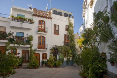 A walk through the streets of the municipality of Lanjarn in the province of Granada, Andalusia clipart