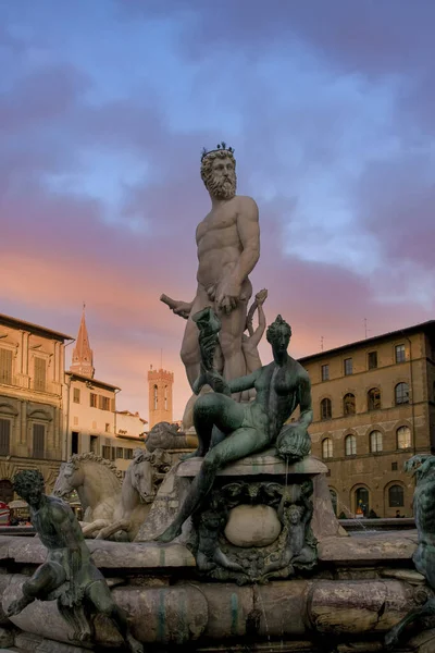 Marble Sculpture Neptune Florence — Stock Photo, Image