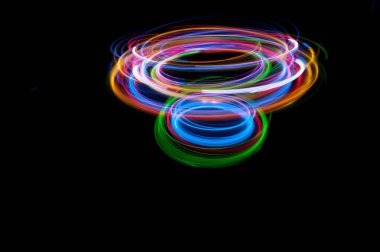 Hareket eden renkli ışıklar