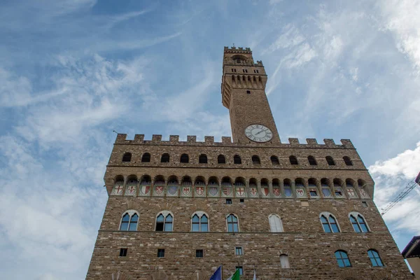 Florença Itália Fevereiro 2020 Piazza Della Signoria Praça Central Florença — Fotografia de Stock