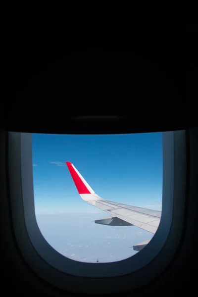 Vista desde la ventana del avión. — Foto de Stock