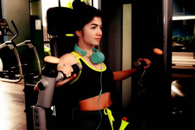 kadın egzersiz jimnastik salonu.