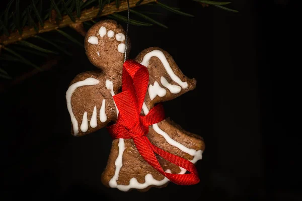 Noel gingerbread dekorasyonda şekli bir melek