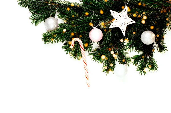 Noel süslemeli ağaç dalı