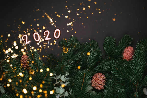 Nummer 2020 med julgran — Stockfoto