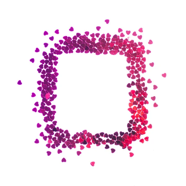 Kalp kıvılcımından yapılmış kırmızı desenli çerçeve.