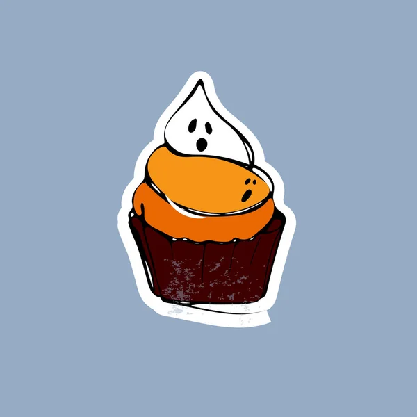 Vektör el çizimi cadılar bayramı illüstrasyonu