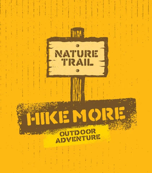 Inscription nature trail on billboard — Stock Vector