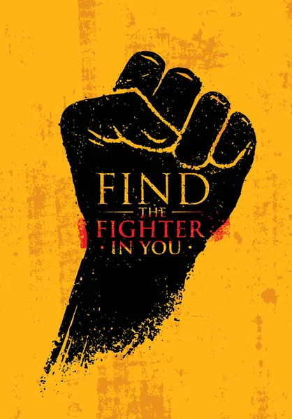 Find The Fighter In You — Stock Vector