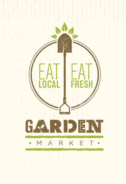 Garden Market Señal creativa — Vector de stock