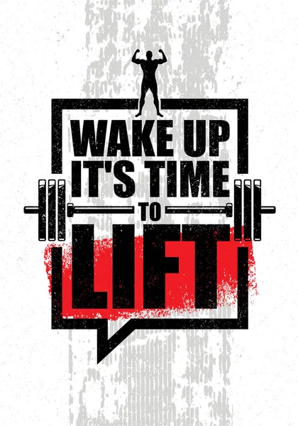 Wake Up It Is Time To Lift. — Stock Vector