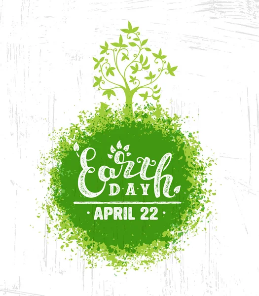 Earth Day Eco Poster — Stock Vector