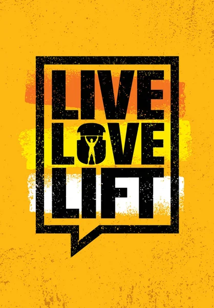 Live Love Lift. — Stock Vector