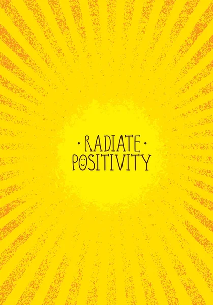 Utstråla Positivitet Inspirerande Kreativ Motivation Citat Affisch Mall Vector Typografi — Stock vektor