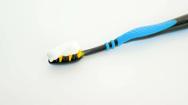 Top View Toothbrush Spread Toothpaste — Stock Photo, Image