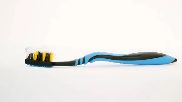 Toothbrush Villi Paste White Background — Stock Photo, Image