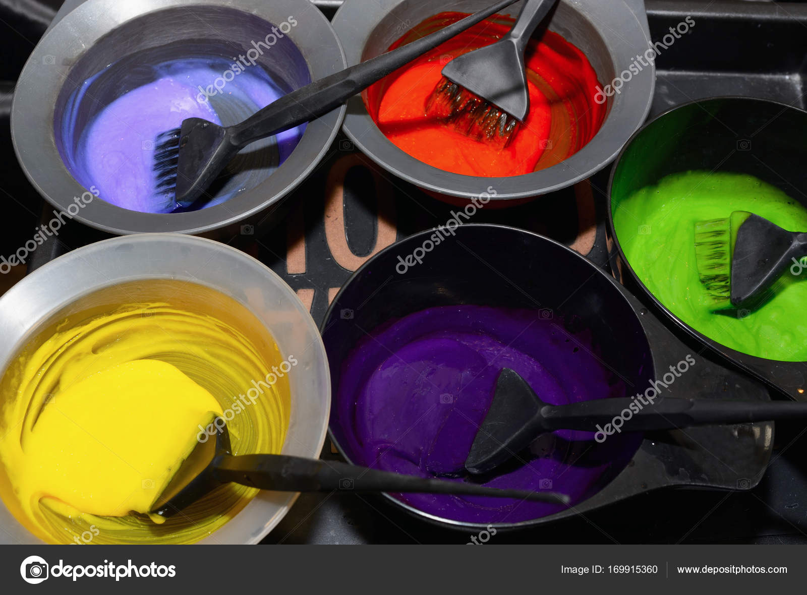 Hair Dye In Bowls Stock Photo C Lukakikina 169915360