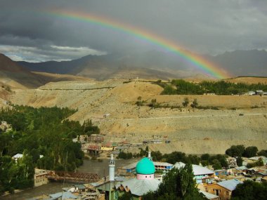 Şehir Kargil sonra thundertorm, Ladakh, Hindistan