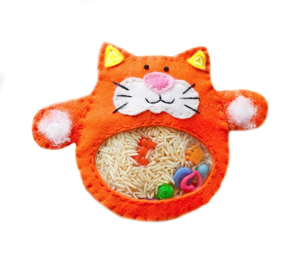 I Spy Bag Cat, felt developing toy — Stock Photo, Image