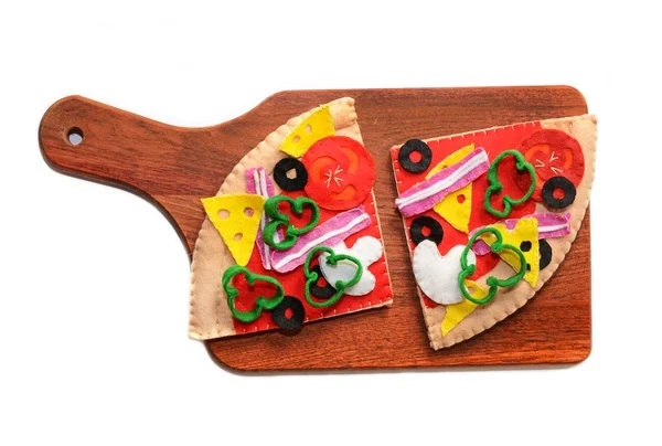 Pizza hissettim. Gıda oyuncaklar çocuklar için hissettim