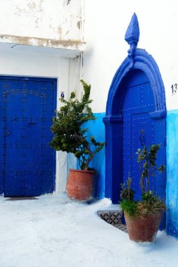 rabat, Fas, Afrika udayas kasbah renkli sokak