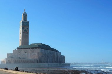 Casablanca, Morocco - December 28, 2015: The Hassan II Mosque clipart