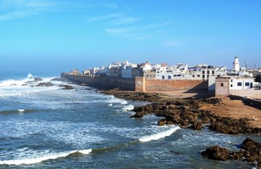  Essaouira Fas'ta, Kuzey Afrika Atlantik kıyısında liman biridir
