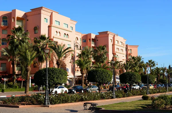 Marrakech, Fas - 2 Ocak 2016: Avenue Mohammed VI şehir Marakeş'te